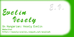 evelin vesely business card
